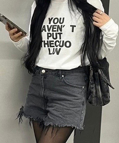 cuorequal(クオレコール)の「英字ロンT(Tシャツ/カットソー・レディース・ホワイト・M/L)」の6枚目の写真