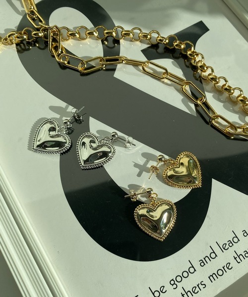 DouDou(ドゥドゥ)の「ハートシャイニーピアス(ピアス(両耳用)・レディース・ゴールド/シルバー・FREE)」の9枚目の写真