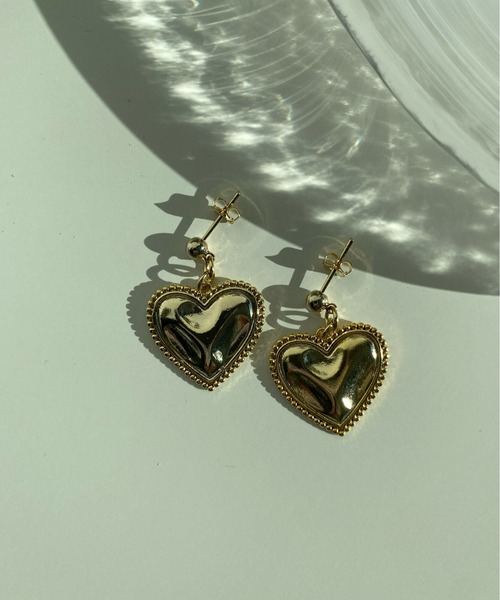 DouDou(ドゥドゥ)の「ハートシャイニーピアス(ピアス(両耳用)・レディース・ゴールド/シルバー・FREE)」の7枚目の写真