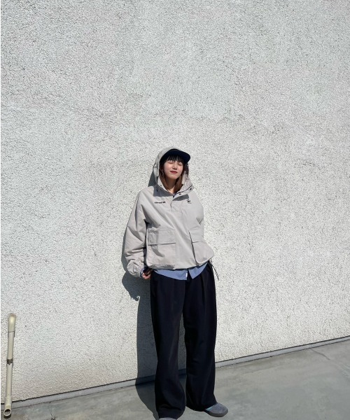 centimeter(センチメーター)の「paw pad half zip anorak(ナイロンジャケット・メンズ・グレー/ブラック/ロイヤルブルー・MEDIUM/LARGE/X-LARGE)」の6枚目の写真