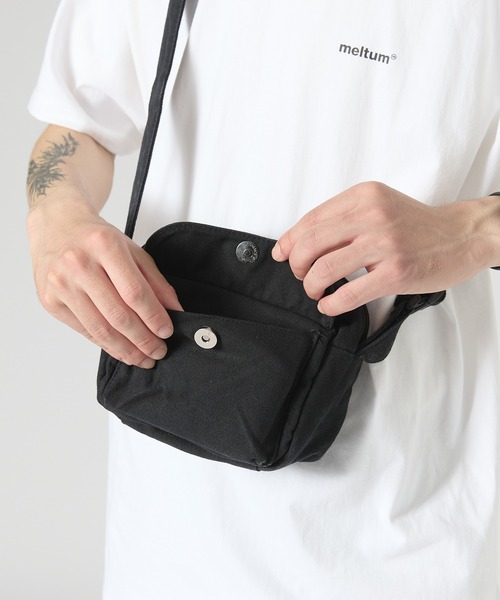 meltum（メルタム）の「【販売終了】CANVAS MINI POUCH / キャンバスミニポーチ（ショルダーバッグ・メンズ・ブラック/カーキ/ブルー/ナチュラル/レッド/パープル・FREE）」の11枚目の写真
