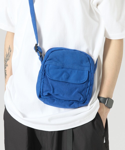 meltum（メルタム）の「【販売終了】CANVAS MINI POUCH / キャンバスミニポーチ（ショルダーバッグ・メンズ・ブラック/カーキ/ブルー/ナチュラル/レッド/パープル・FREE）」の13枚目の写真