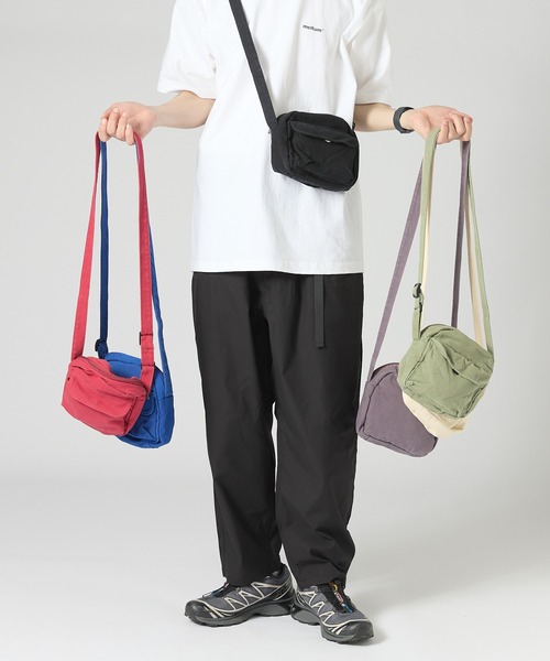 meltum（メルタム）の「【販売終了】CANVAS MINI POUCH / キャンバスミニポーチ（ショルダーバッグ・メンズ・ブラック/カーキ/ブルー/ナチュラル/レッド/パープル・FREE）」の8枚目の写真