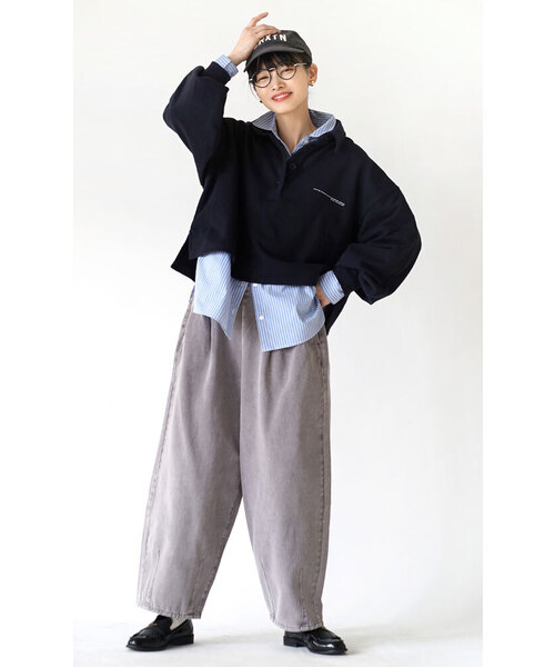 e-zakkamania stores（イーザッカマニアストアーズ）の「カラーケミカル サーカスパンツ（その他パンツ・レディース・オフホワイト/グレー/ブラック/グリーン・M/L）」の5枚目の写真