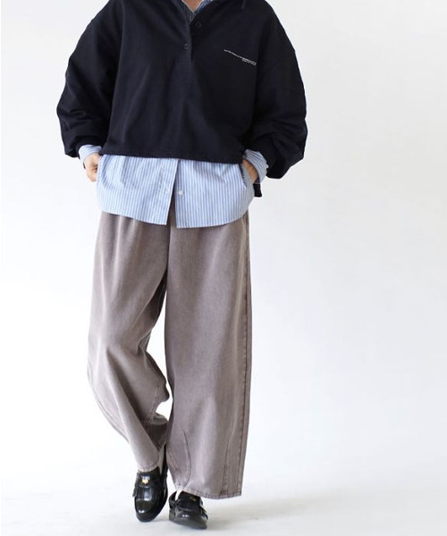 e-zakkamania stores（イーザッカマニアストアーズ）の「カラーケミカル サーカスパンツ（その他パンツ・レディース・オフホワイト/グレー/ブラック/グリーン・M/L）」の6枚目の写真