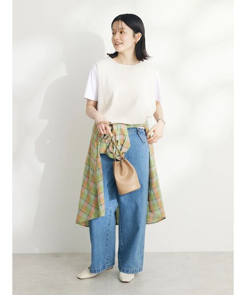CRAFT STANDARD BOUTIQUE(クラフトスタンダードブティック)の「2点セット カットプルオーバー+ニットベスト(ニット/セーター・レディース・モカ/アイボリー/ブラック/サックスブルー・FREE)」の19枚目の写真