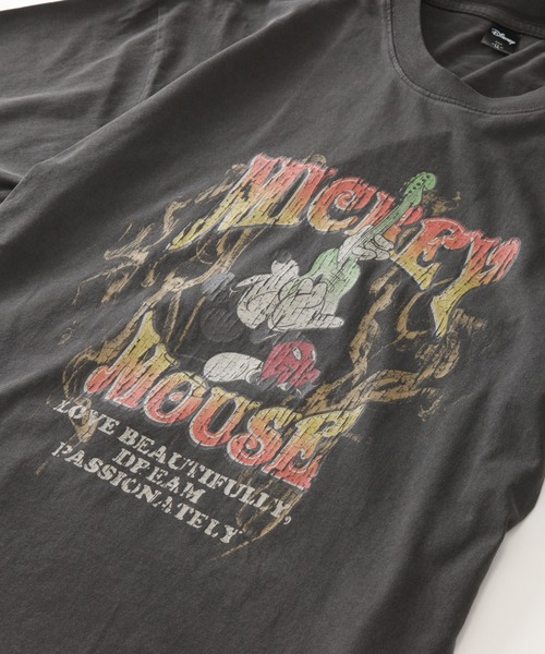 Disney(ディズニー)の「【Disney/ディズニー】ピグメント加工 アートワークデザイン ルーズ 半袖クルーネックTシャツ(Tシャツ/カットソー・メンズ・ブラック系その他2/ブラック系その他・L/M/LL)」の16枚目の写真
