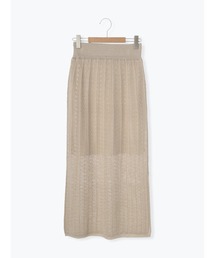 so4u（ソーフォーユー）の「ラメ透かし編みニットスカート（スカート）」
