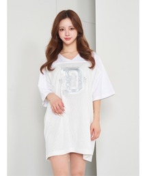 メッシュアップリケビッグTシャツ