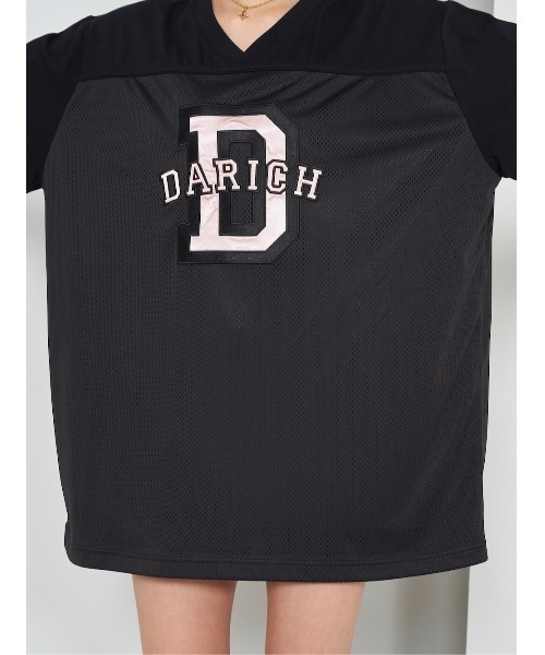 Darich(ダーリッチ)の「メッシュアップリケビッグTシャツ(Tシャツ/カットソー・レディース・ホワイト/ブラック・FREE)」の14枚目の写真