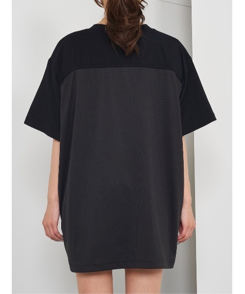 Darich(ダーリッチ)の「メッシュアップリケビッグTシャツ(Tシャツ/カットソー・レディース・ホワイト/ブラック・FREE)」の15枚目の写真