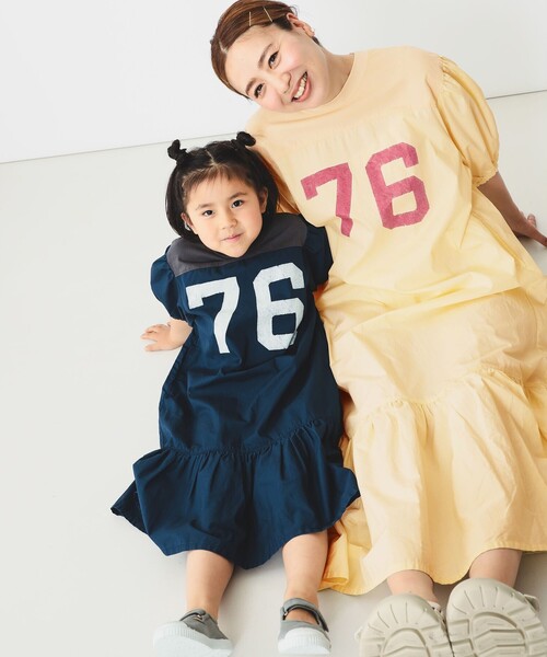 GO TO HOLLYWOOD（ゴートゥーハリウッド）の「GO TO HOLLYWOOD × B:MING by BEAMS / 別注 ナンバリング ワンピース（100～150cm）（ワンピース・キッズ・ネイビー/オフホワイト・LARGE/MEDIUM/SMALL）」の5枚目の写真