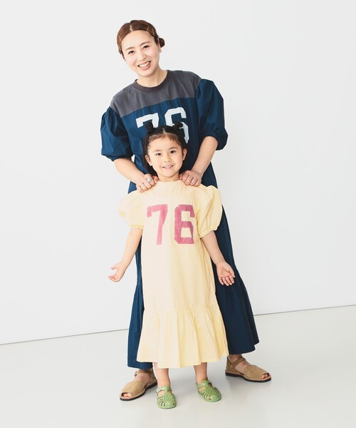 GO TO HOLLYWOOD（ゴートゥーハリウッド）の「GO TO HOLLYWOOD × B:MING by BEAMS / 別注 ナンバリング ワンピース（100～150cm）（ワンピース・キッズ・ネイビー/オフホワイト・LARGE/MEDIUM/SMALL）」の6枚目の写真