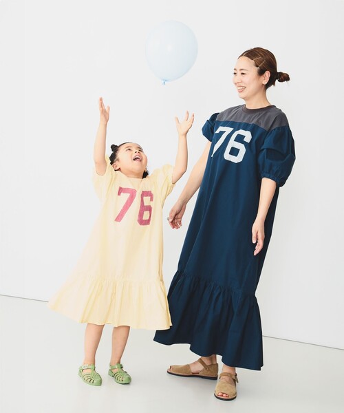 GO TO HOLLYWOOD（ゴートゥーハリウッド）の「GO TO HOLLYWOOD × B:MING by BEAMS / 別注 ナンバリング ワンピース（100～150cm）（ワンピース・キッズ・ネイビー/オフホワイト・LARGE/MEDIUM/SMALL）」の7枚目の写真
