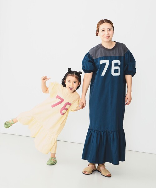 GO TO HOLLYWOOD（ゴートゥーハリウッド）の「GO TO HOLLYWOOD × B:MING by BEAMS / 別注 ナンバリング ワンピース（100～150cm）（ワンピース・キッズ・ネイビー/オフホワイト・LARGE/MEDIUM/SMALL）」の9枚目の写真