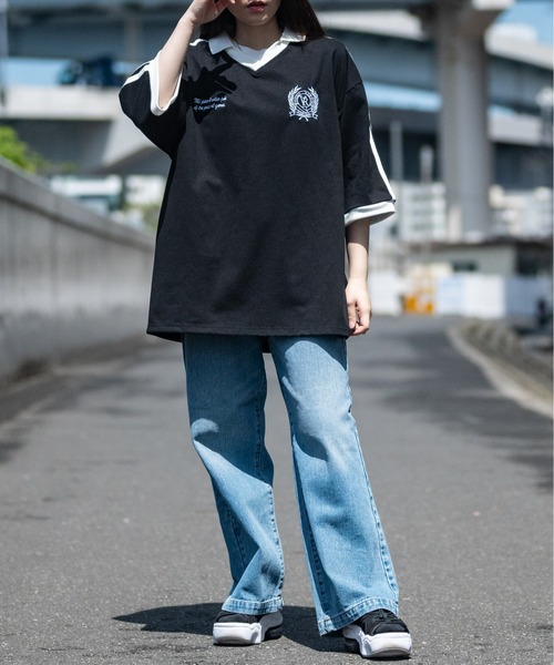 JOHN'S CLOSET(ジョンズクローゼット)の「【i】サイドライン スキッパーポロ(Tシャツ/カットソー・メンズ・ホワイト/ブラック・MEDIUM/LARGE/X-LARGE)」の20枚目の写真