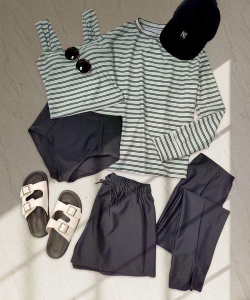 セール】水着 レディース 体型カバー ラッシュガード 5点セット