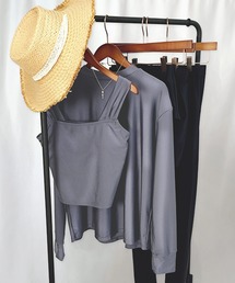 OSYAREVO（オシャレボ）の「水着 レディース 体型カバー ラッシュガード 5点セット タンキニ 紫外線カット率 99%以上 UPF50+ uvカット フィットネス 水陸両用 ラッシュレギンス 付き セットアップ セパレート（水着）」