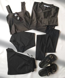 OSYAREVO（オシャレボ）の「水着 レディース 体型カバー ラッシュガード 5点セット タンキニ 紫外線カット率 99％以上 UPF50+ uvカット フィットネス 水陸両用 ラッシュレギンス 付き セットアップ セパレート（水着）」