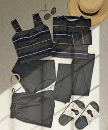 OSYAREVO（オシャレボ）の「水着 レディース 体型カバー ラッシュガード 5点セット タンキニ 紫外線カット率 99%以上 UPF50+ uvカット フィットネス 水陸両用 ラッシュレギンス 付き セットアップ セパレート（水着）」