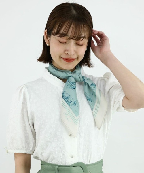 F i.n.t(フィント)の「トワル風マリン柄スカーフ/fint(ストール/ショール・レディース・ブルー/グリーン・FREE)」の14枚目の写真