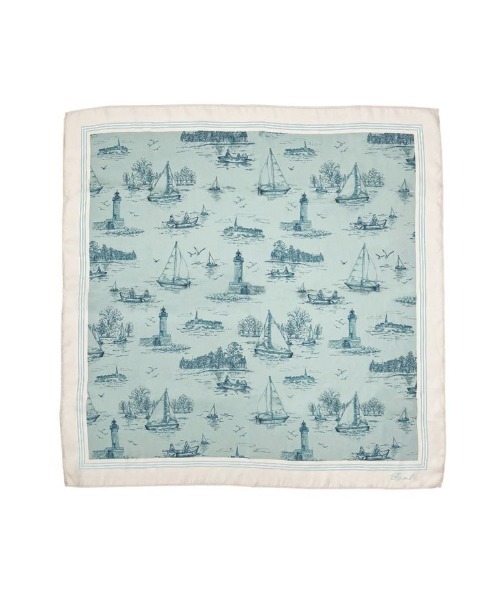 F i.n.t(フィント)の「トワル風マリン柄スカーフ/fint(ストール/ショール・レディース・ブルー/グリーン・FREE)」の10枚目の写真