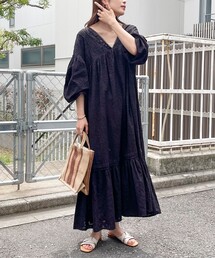 コットンジャガードワンピース