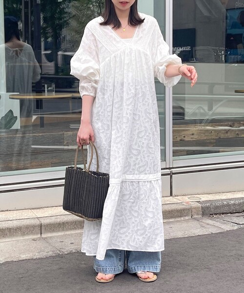 セール】コットンジャガードワンピース（ワンピース）｜fredy emue