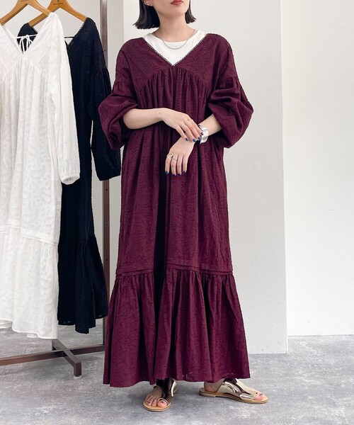 セール】コットンジャガードワンピース（ワンピース）｜fredy emue