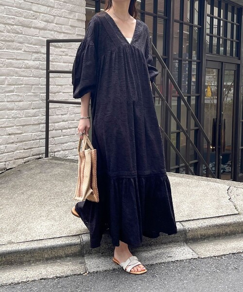 セール】コットンジャガードワンピース（ワンピース）｜fredy emue
