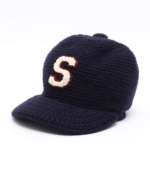 SHIPS KIDS（シップスキッズ）の「SHIPS KIDS:ワッペン ニット キャップ（ニットキャップ/ビーニー・キッズ・ワイン/ネイビー・ONE SIZE）」の2枚目の写真