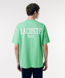 LACOSTE | ヘビーウェイト オーバーサイズバックプリントベーシック半袖Tシャツ(Tシャツ/カットソー)