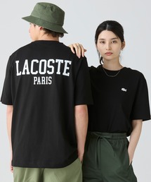LACOSTE | ヘビーウェイト オーバーサイズバックプリントベーシック半袖Tシャツ(Tシャツ/カットソー)