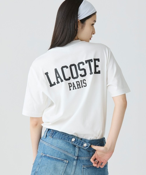 LACOSTE(ラコステ)の「ヘビーウェイト オーバーサイズバックプリントベーシック半袖Tシャツ(Tシャツ/カットソー・メンズ・ベージュ/ホワイト/ライトグリーン/ブラック/カーキ/ブラウン/オレンジ・2/3/5/4)」の8枚目の写真