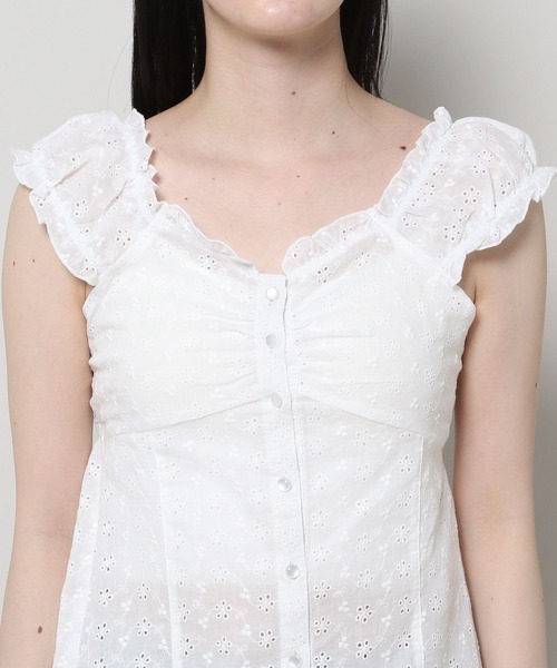 3.3 Field Trip （3.3フィールドトリップ）の「3.3 Field Trip／レースブラウス（シャツ/ブラウス・レディース・ホワイト/ブラック・FREE）」の18枚目の写真