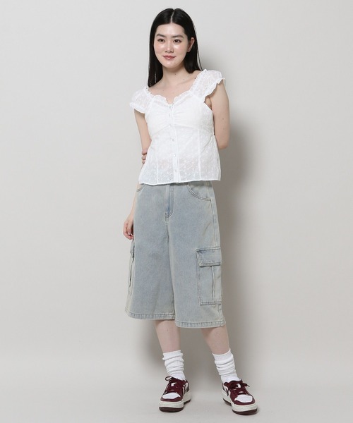 3.3 Field Trip （3.3フィールドトリップ）の「3.3 Field Trip／レースブラウス（シャツ/ブラウス・レディース・ホワイト/ブラック・FREE）」の4枚目の写真