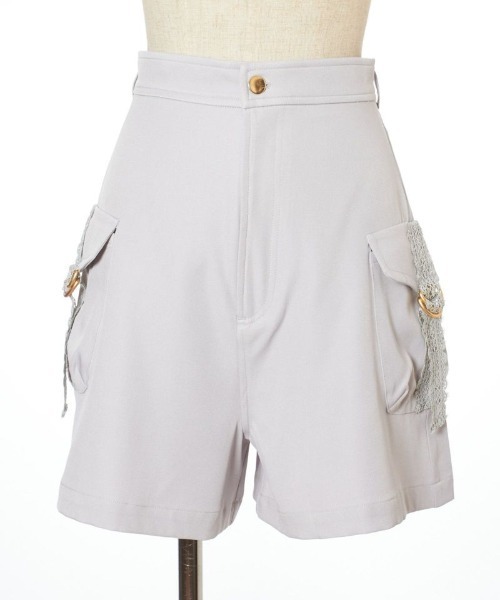 F i.n.t（フィント）の「レース使いショートカーゴパンツ/fint（カーゴパンツ・レディース・ライトグレー・FREE）」の11枚目の写真