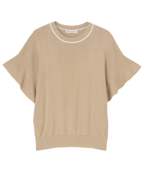 TOKYO SHIRTS（トウキョウシャツ）の「フレア袖ニットプルオーバー（ニット/セーター・レディース・ブラック/モカ・LL/M/L）」の2枚目の写真