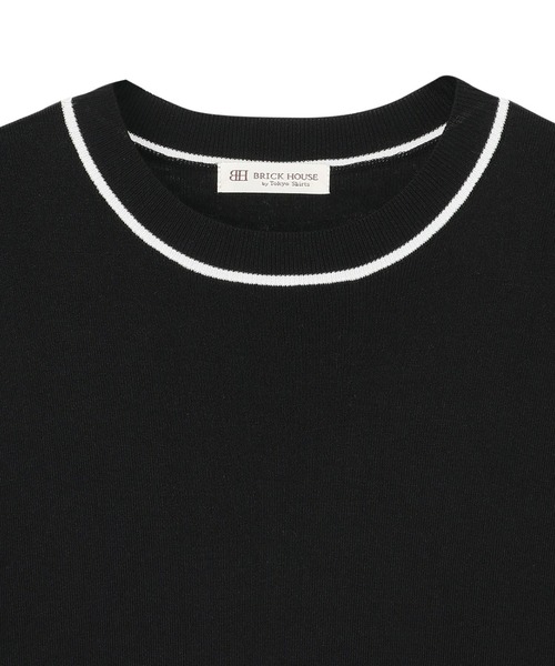 TOKYO SHIRTS（トウキョウシャツ）の「フレア袖ニットプルオーバー（ニット/セーター・レディース・ブラック/モカ・LL/M/L）」の4枚目の写真