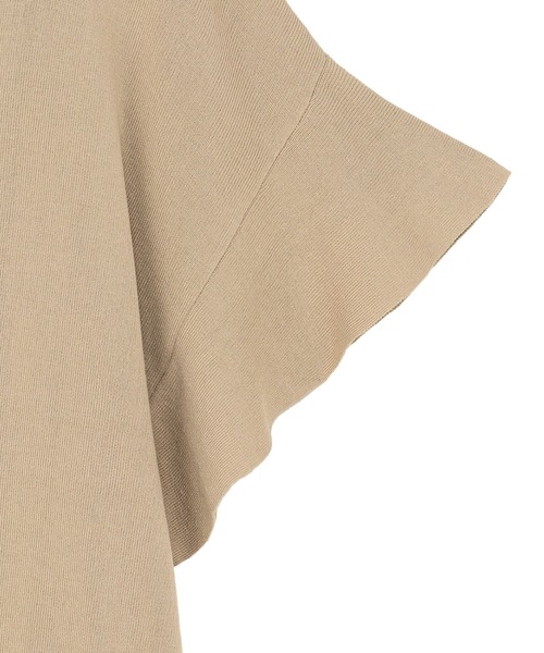 TOKYO SHIRTS（トウキョウシャツ）の「フレア袖ニットプルオーバー（ニット/セーター・レディース・ブラック/モカ・LL/M/L）」の9枚目の写真