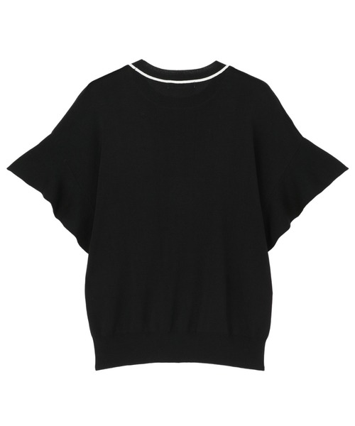 TOKYO SHIRTS（トウキョウシャツ）の「フレア袖ニットプルオーバー（ニット/セーター・レディース・ブラック/モカ・LL/M/L）」の3枚目の写真