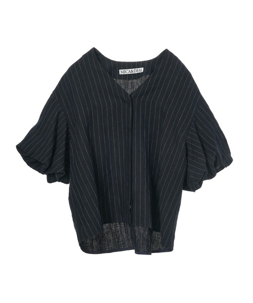 MICA&DEAL(マイカ&ディール)の「パフスリーブリネンブラウス(シャツ/ブラウス・レディース・マルチ/ホワイト×ブラック/ベージュ・FREE)」の13枚目の写真