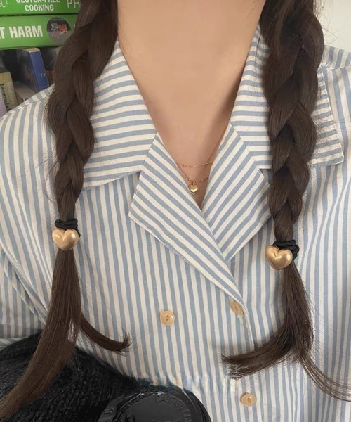 E&C closet…（イーアンドシークローゼット）の「メタルハートヘアゴム（ヘアゴム・レディース・シルバー/ゴールド・FREE）」の19枚目の写真