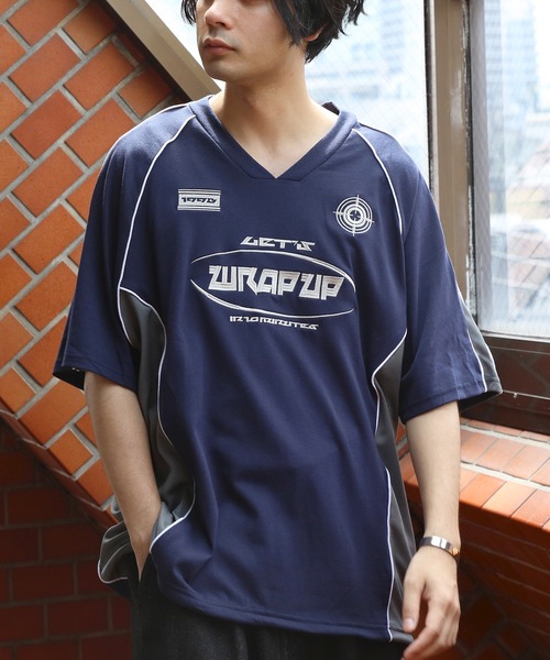 ８(eight)（エイト）の「メッシュVネックプルオーバー（Tシャツ/カットソー・メンズ・ブラック/ネイビー/ホワイト・LARGE/MEDIUM）」の3枚目の写真