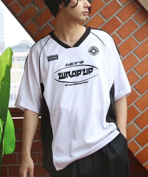 ８(eight)（エイト）の「メッシュVネックプルオーバー（Tシャツ/カットソー・メンズ・ブラック/ネイビー/ホワイト・LARGE/MEDIUM）」の6枚目の写真