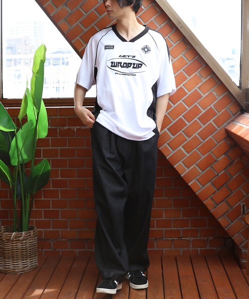 ８(eight)（エイト）の「メッシュVネックプルオーバー（Tシャツ/カットソー・メンズ・ブラック/ネイビー/ホワイト・LARGE/MEDIUM）」の7枚目の写真