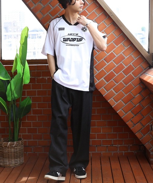８(eight)（エイト）の「メッシュVネックプルオーバー（Tシャツ/カットソー・メンズ・ブラック/ネイビー/ホワイト・LARGE/MEDIUM）」の9枚目の写真