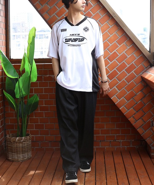 ８(eight)（エイト）の「メッシュVネックプルオーバー（Tシャツ/カットソー・メンズ・ブラック/ネイビー/ホワイト・LARGE/MEDIUM）」の10枚目の写真