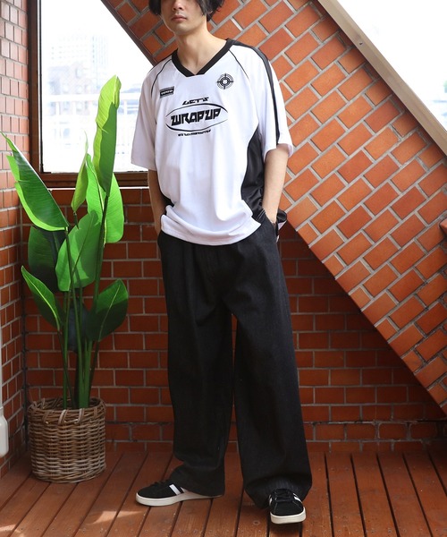 ８(eight)（エイト）の「メッシュVネックプルオーバー（Tシャツ/カットソー・メンズ・ブラック/ネイビー/ホワイト・LARGE/MEDIUM）」の12枚目の写真