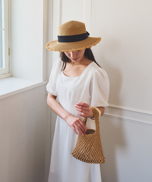 Teem Store(チームストア)の「コットンロープハンドBAG(ハンドバッグ・レディース・ローズ/ブラック/ホワイト/グリーン/ベージュ/パープル・F)」の20枚目の写真